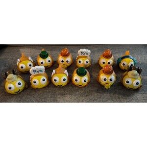 Goldfish Swim School Rubber Bath Pool Toy Lot of 12 Fun Designs!